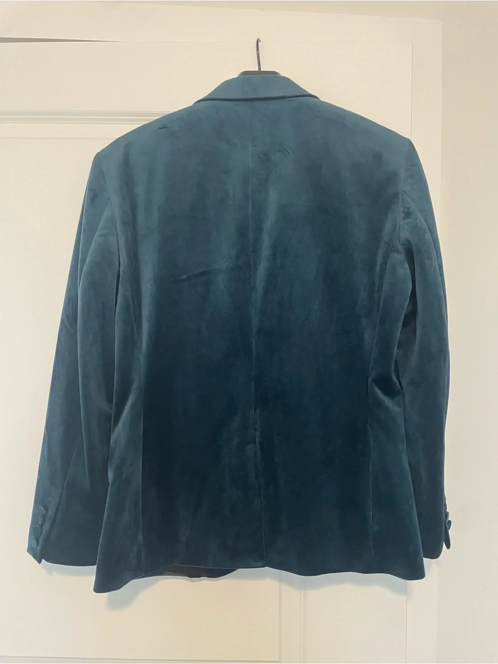 Express Teal Velvet Single-Button Blazer/Tux